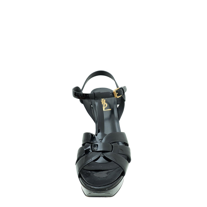 YSL Black Tribute Sandal 37.5