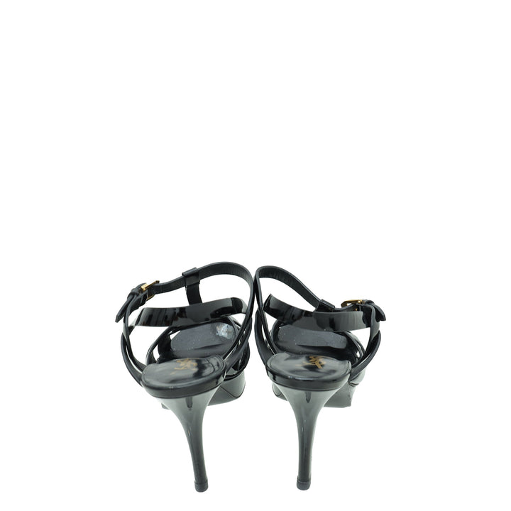 YSL Black Tribute Sandal 37.5