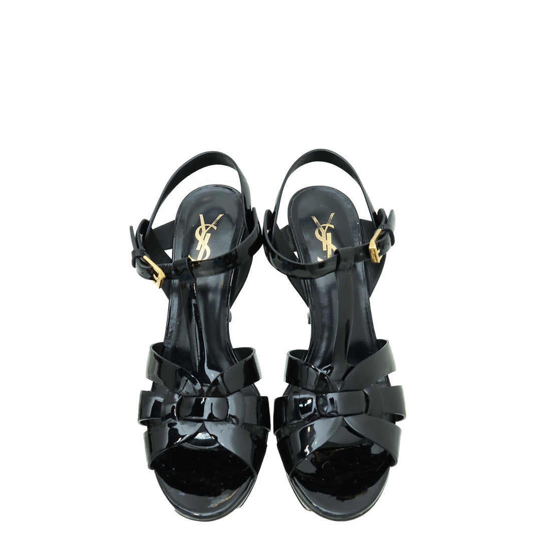 YSL Black Tribute Sandal 37.5