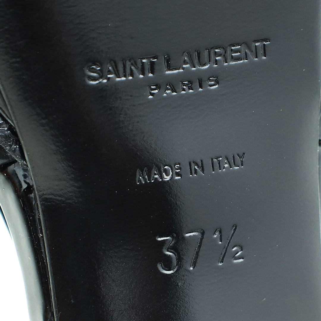 YSL Black Tribute Sandal 37.5