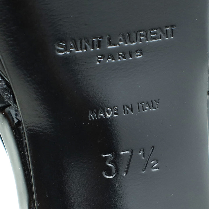 YSL Black Tribute Sandal 37.5