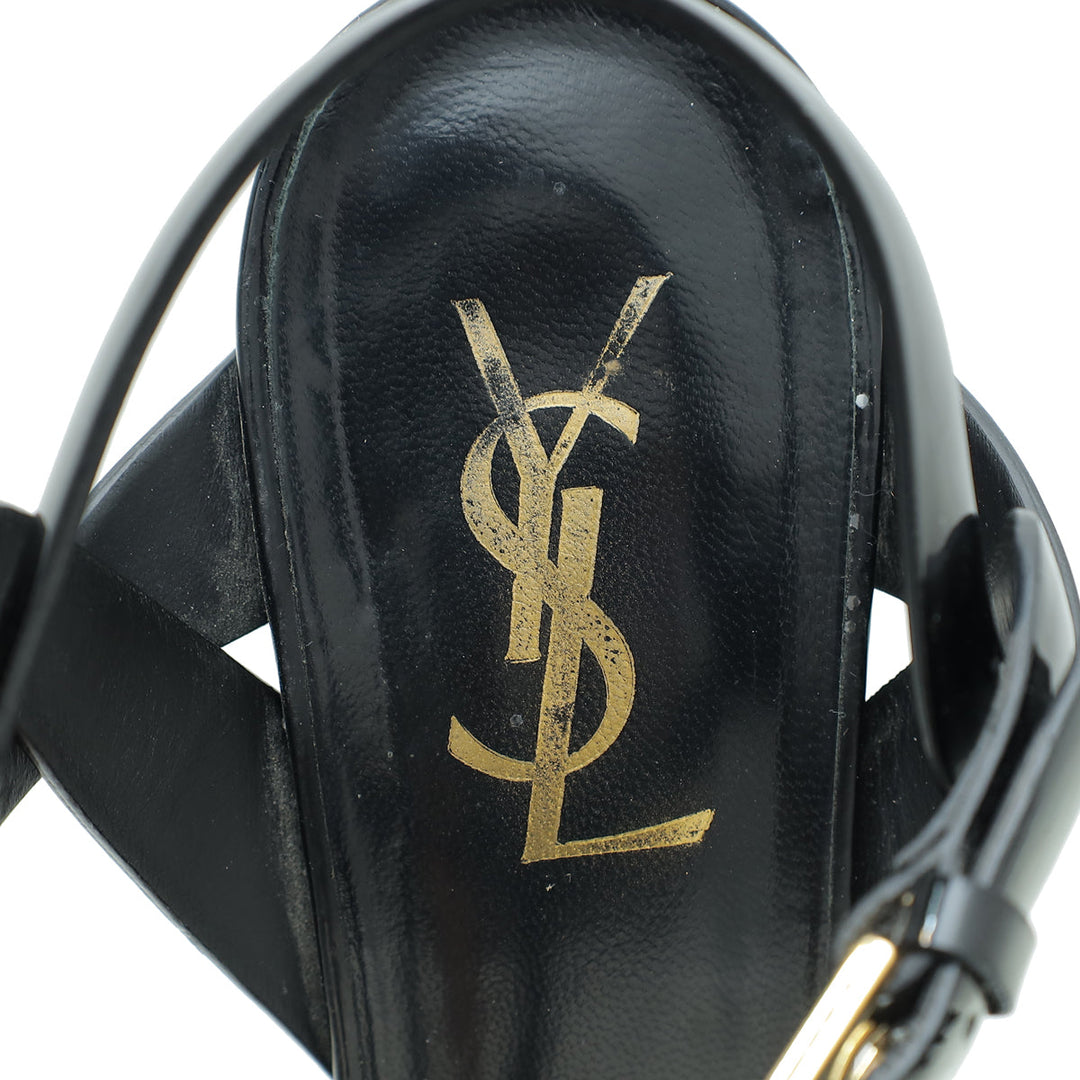 YSL Black Tribute Sandal 37.5