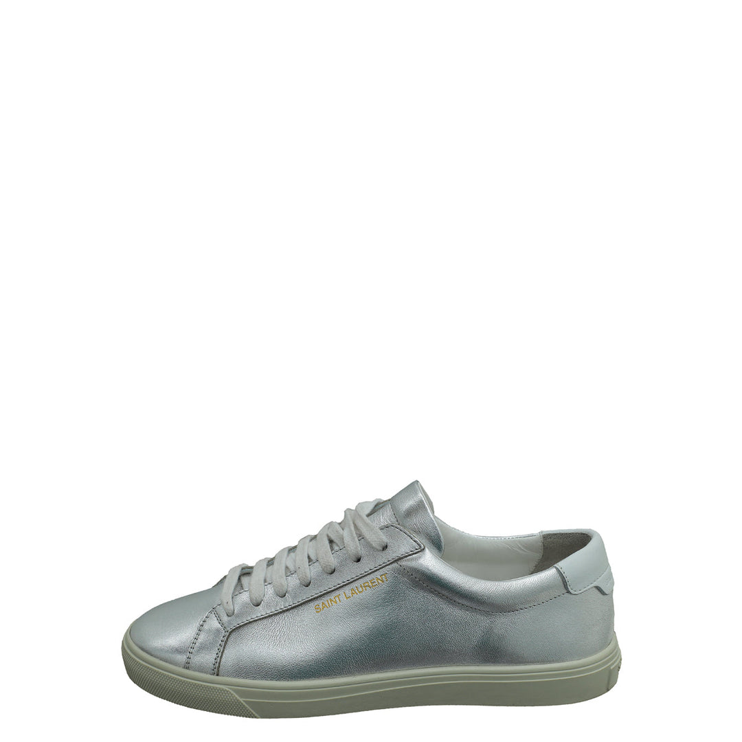 YSL Silver Metallic Andy Sneaker 37