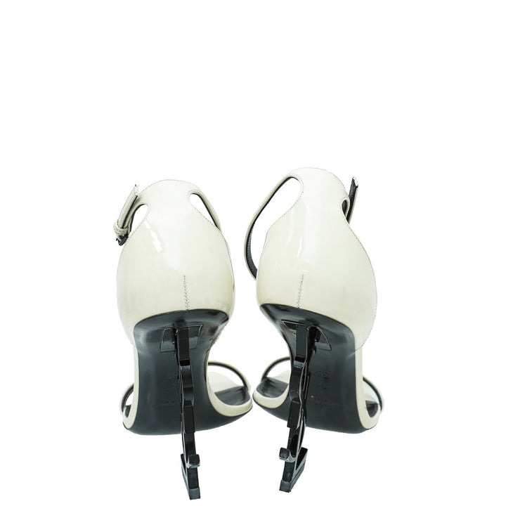 YSL White Opyum Pumps 38.5