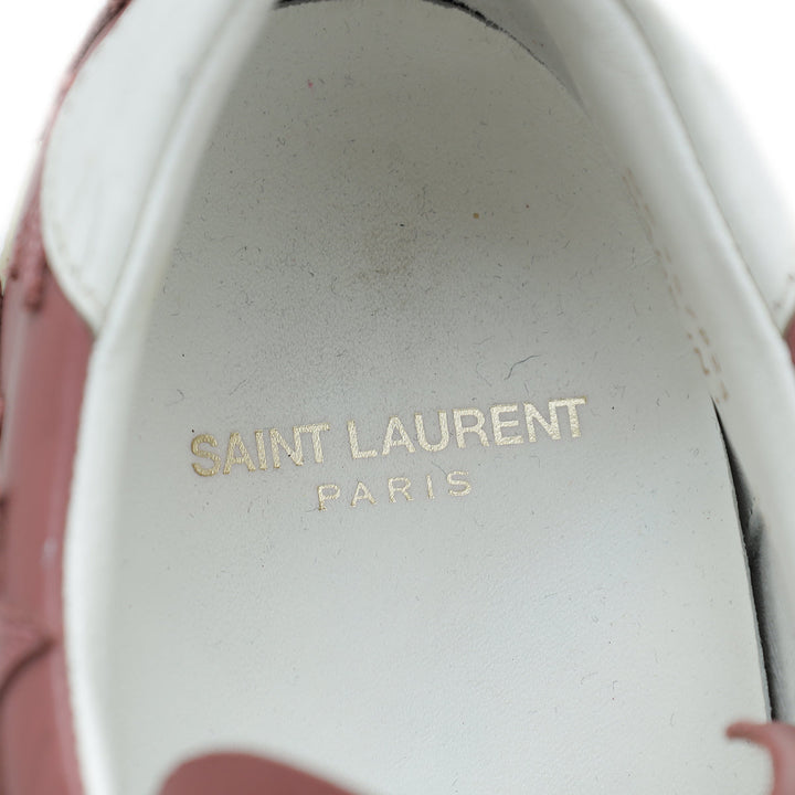 YSL Old Rose Stars Court Sneakers 38