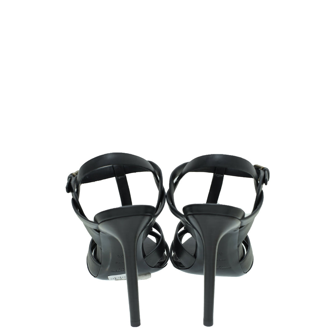 YSL Black Tribute Sandal 39.5