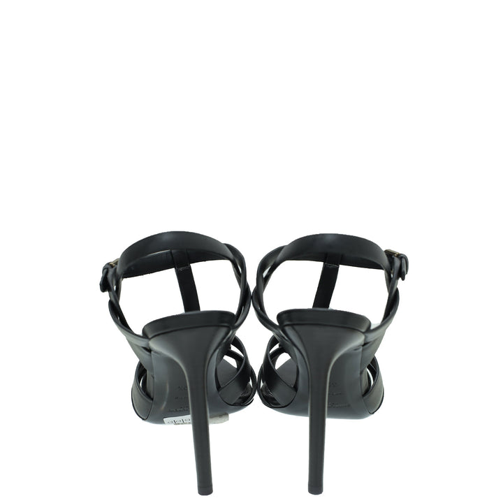 YSL Black Tribute Sandal 39.5
