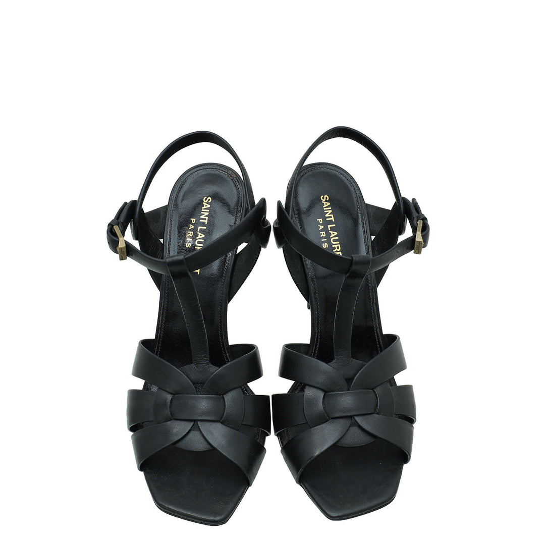 YSL Black Tribute Sandal 39.5