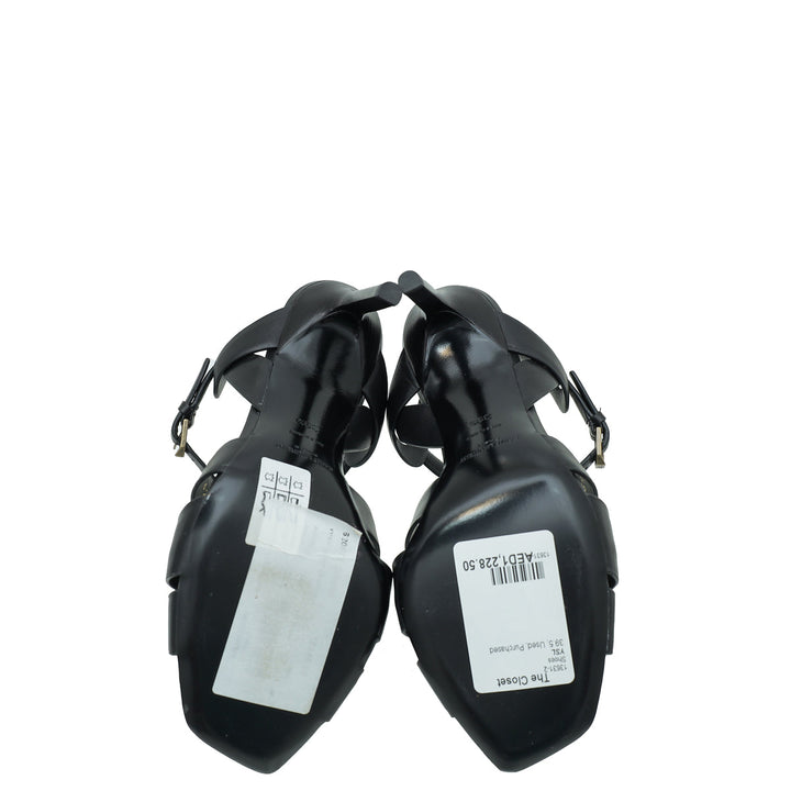YSL Black Tribute Sandal 39.5