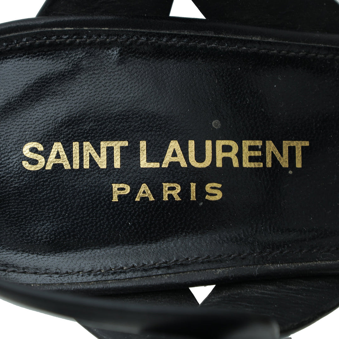 YSL Black Tribute Sandal 39.5