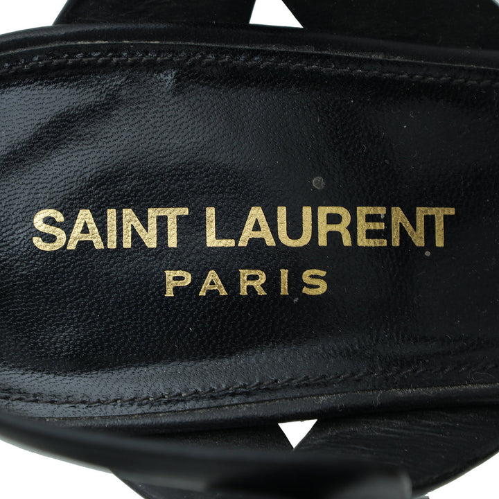 YSL Black Tribute Sandal 39.5