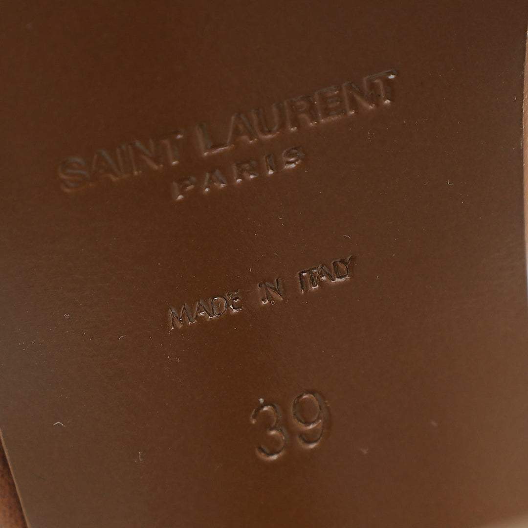 YSL Brown Tribute Sandal 39