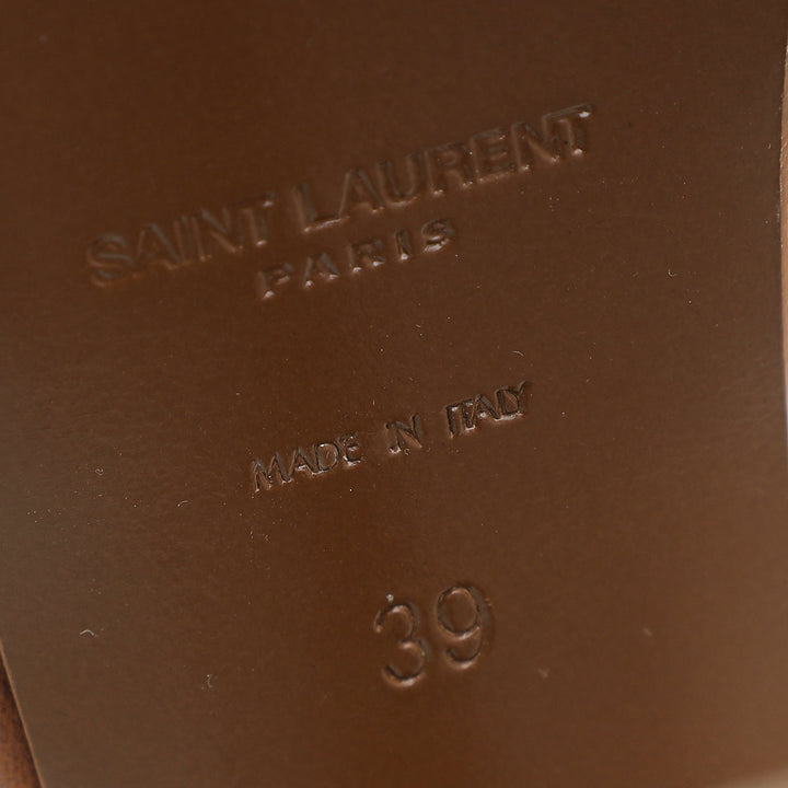 YSL Brown Tribute Sandal 39