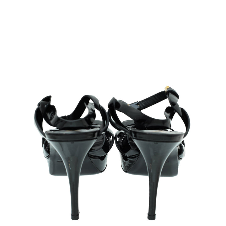 YSL Black Tribute Sandal 40