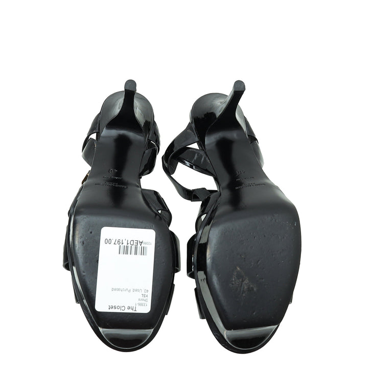 YSL Black Tribute Sandal 40