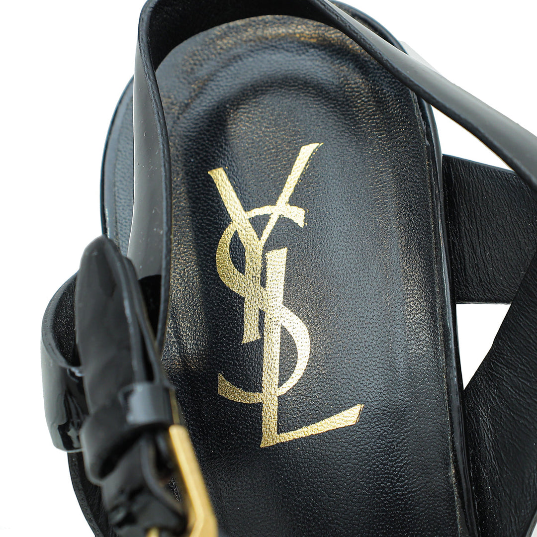 YSL Black Tribute Sandal 40