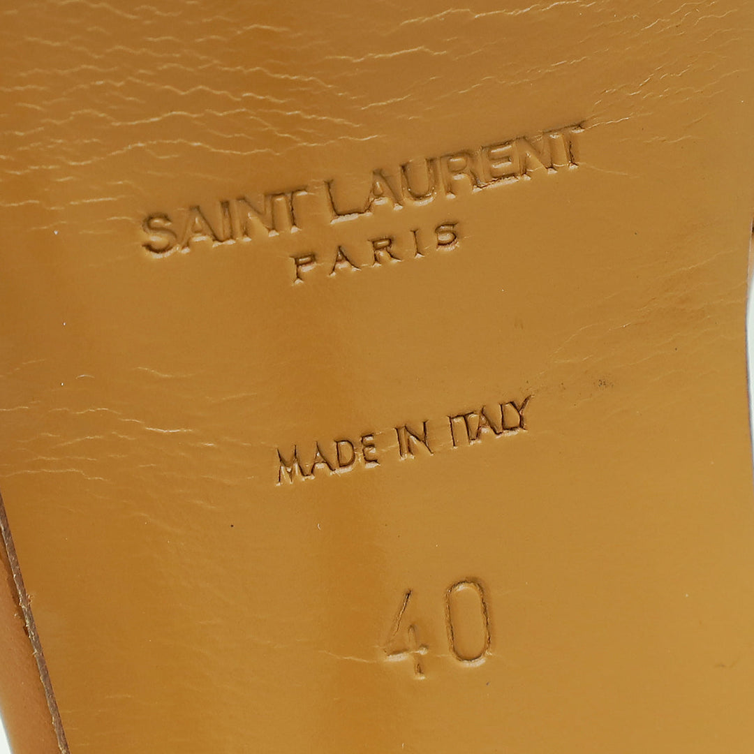YSL Tan Tribute Sandal 40
