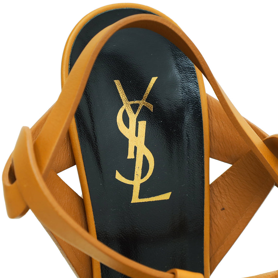 YSL Tan Tribute Sandal 40