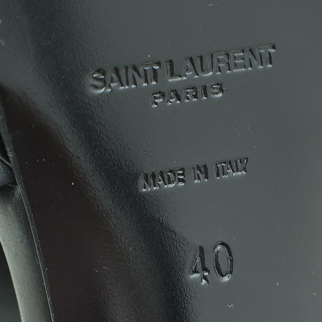 YSL Black Tribute Sandal 40