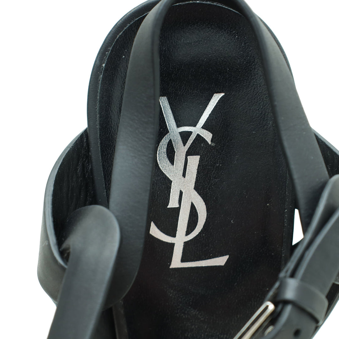 YSL Black Tribute Sandal 40