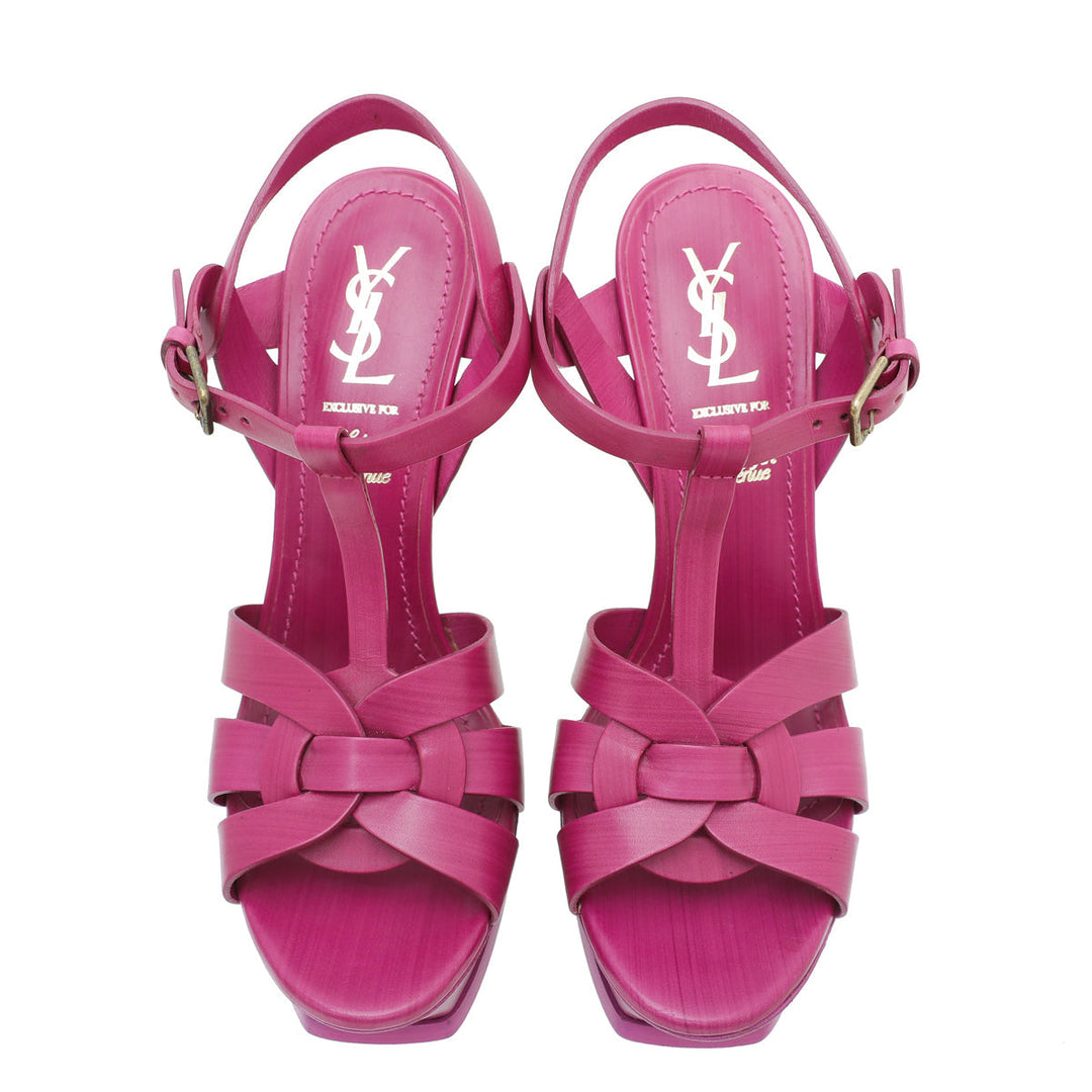 YSL Pink Tribute High Heel Sandals 38