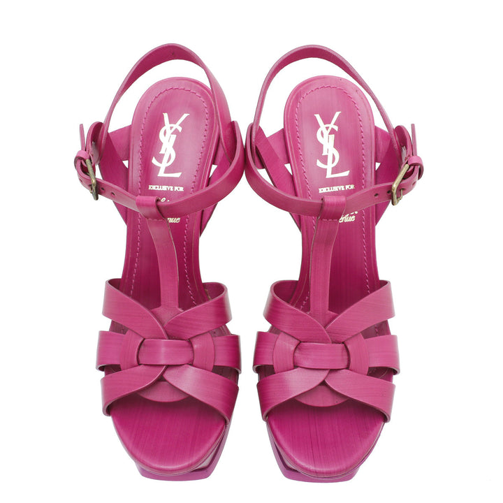 YSL Pink Tribute High Heel Sandals 38