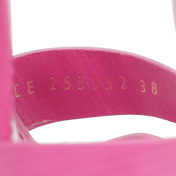 YSL Pink Tribute High Heel Sandals 38