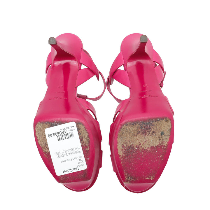 YSL Fuchsia Tribute Sandal 39