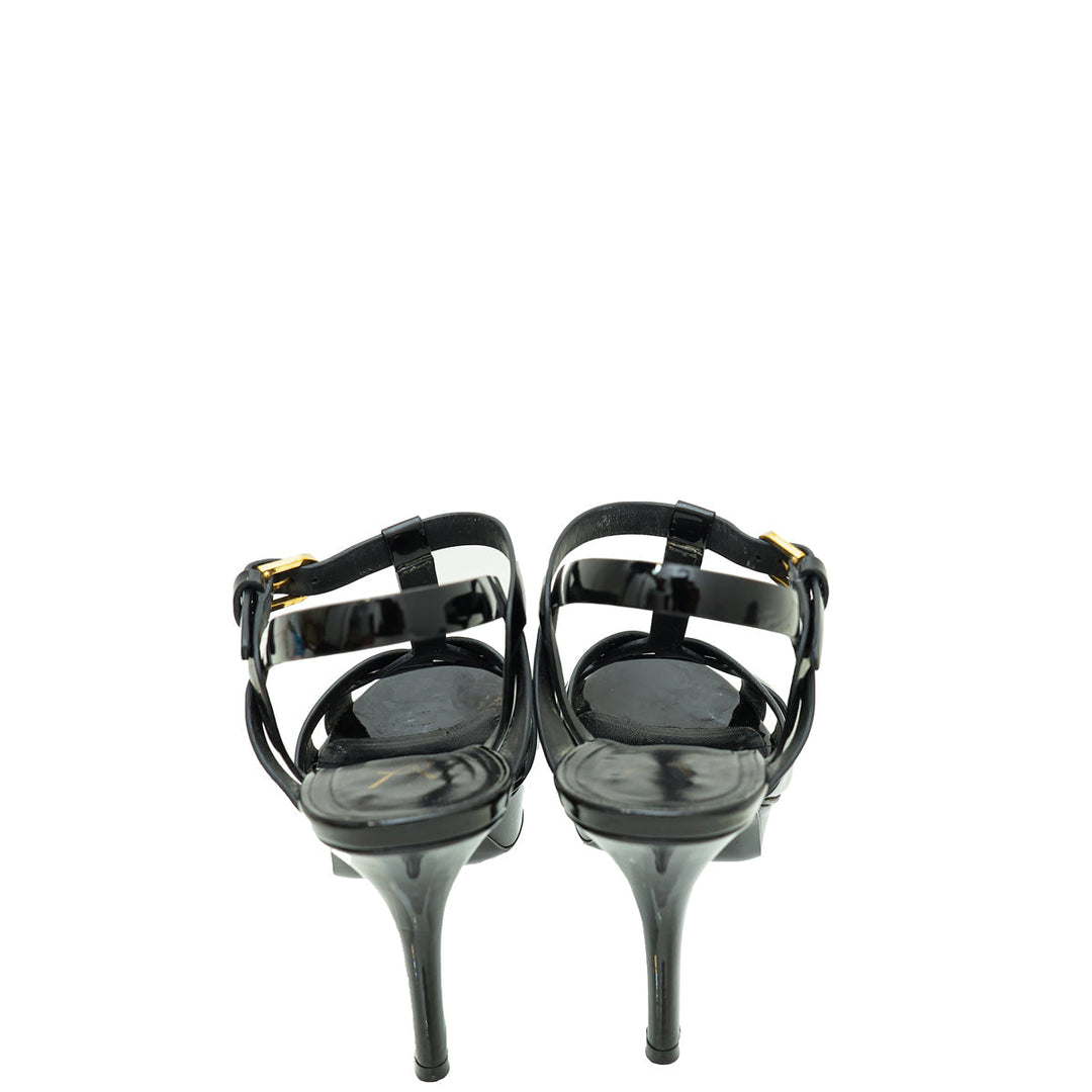 YSL Black Tribute Sandal 35.5