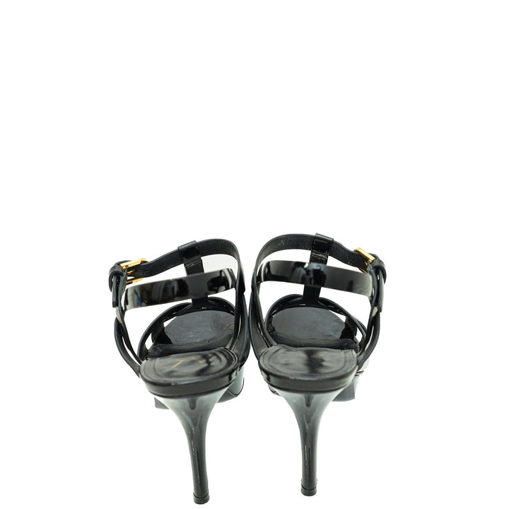 YSL Black Tribute Sandal 35.5