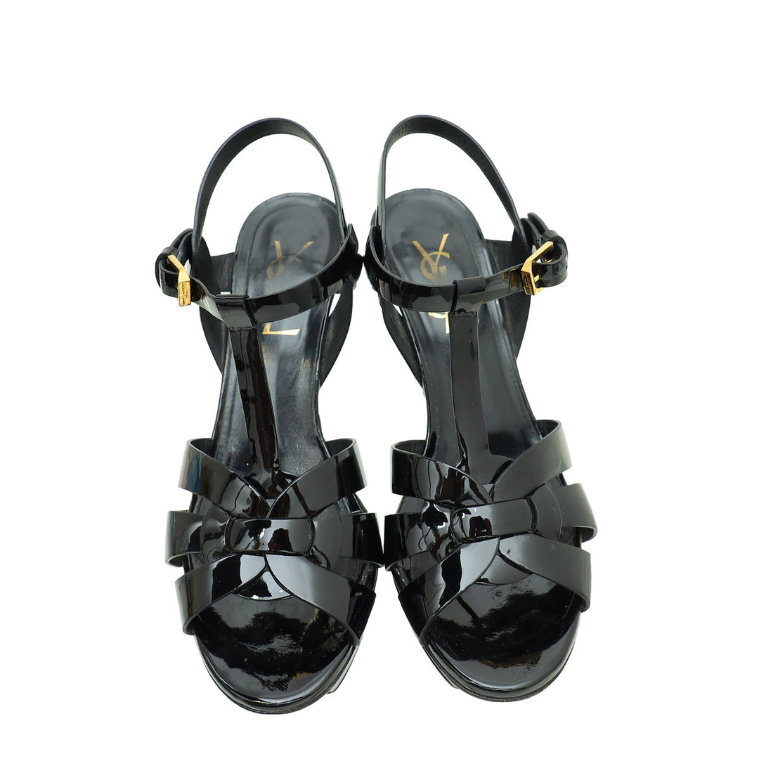 YSL Black Tribute Sandal 35.5