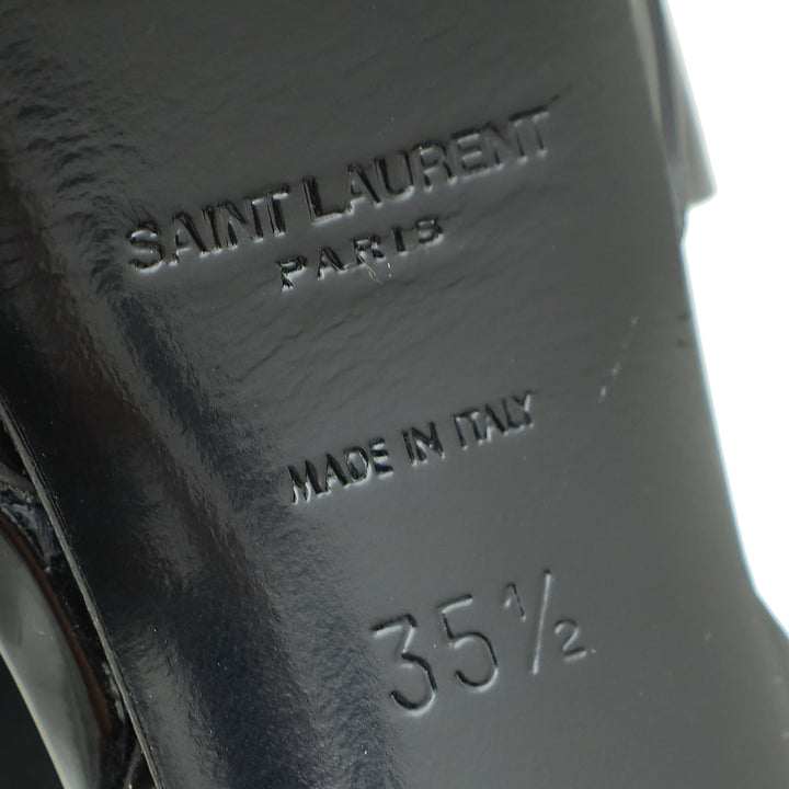 YSL Black Tribute Sandal 35.5