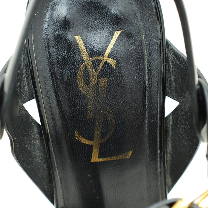 YSL Black Tribute Sandal 35.5