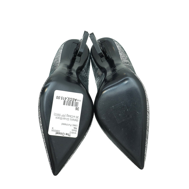 YSL Bicolor Opyum Pumps 36