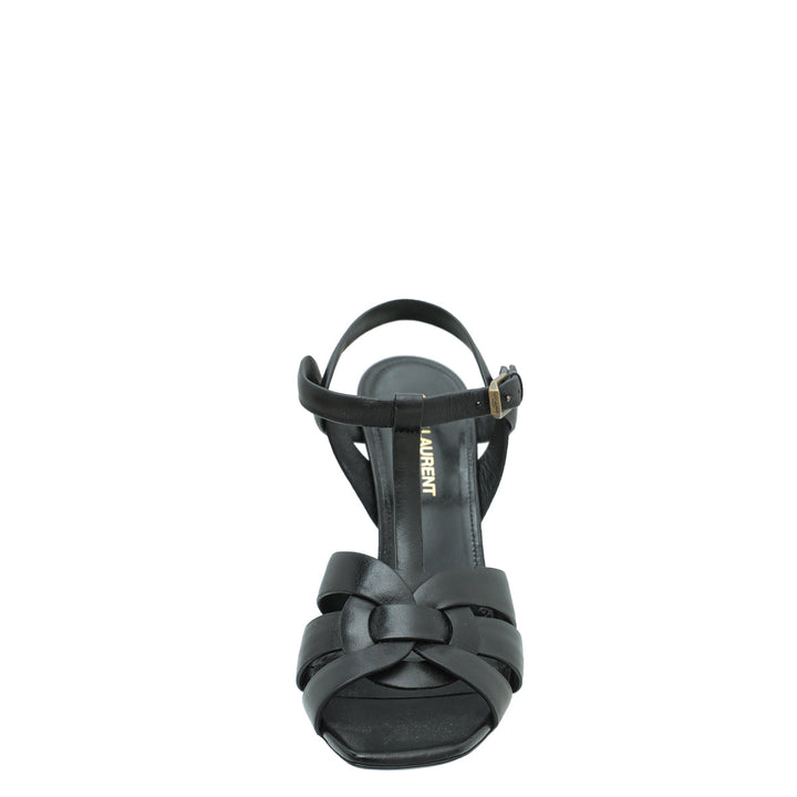 YSL Black Tribute Sandals 37