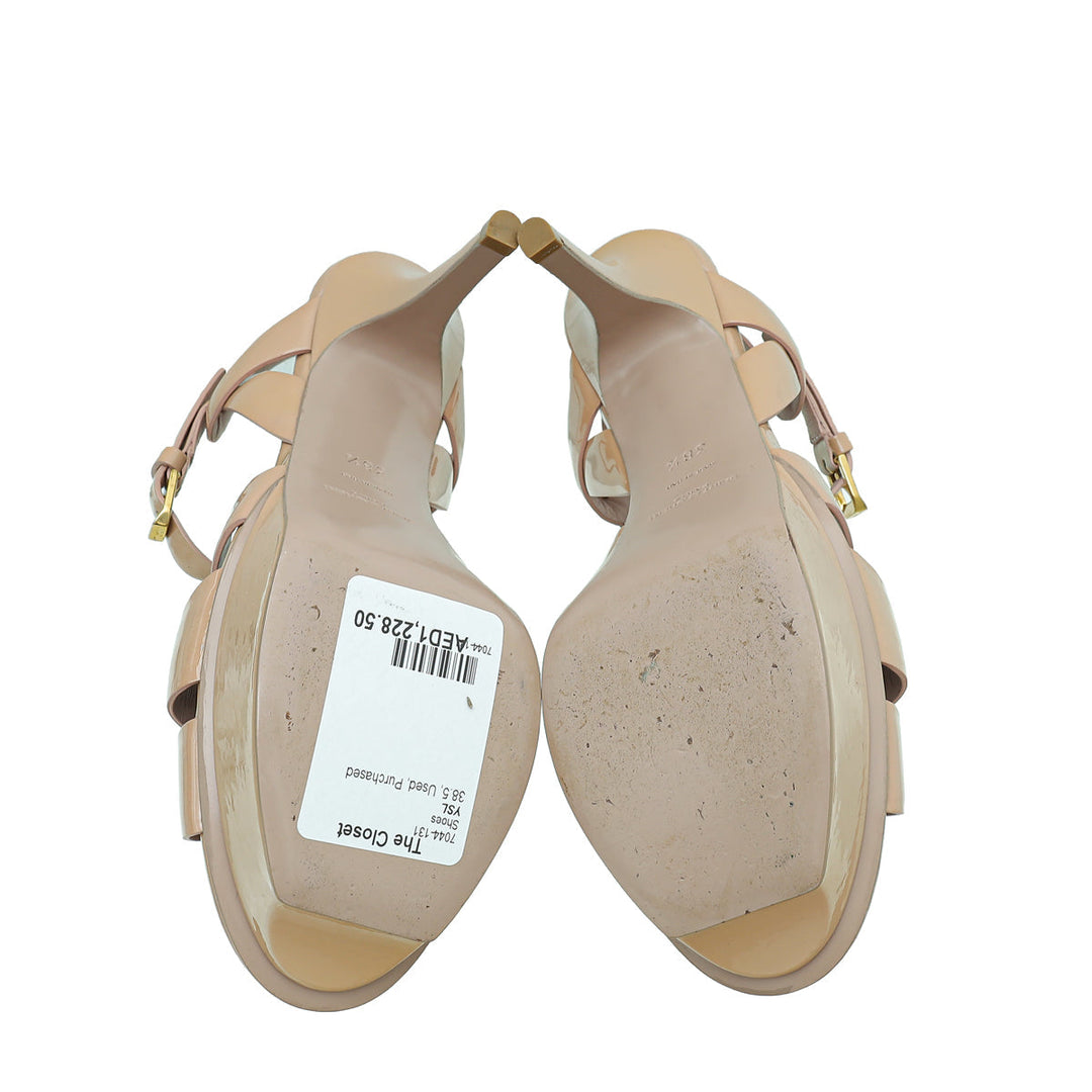YSL Nude Tribute Sandal 38.5