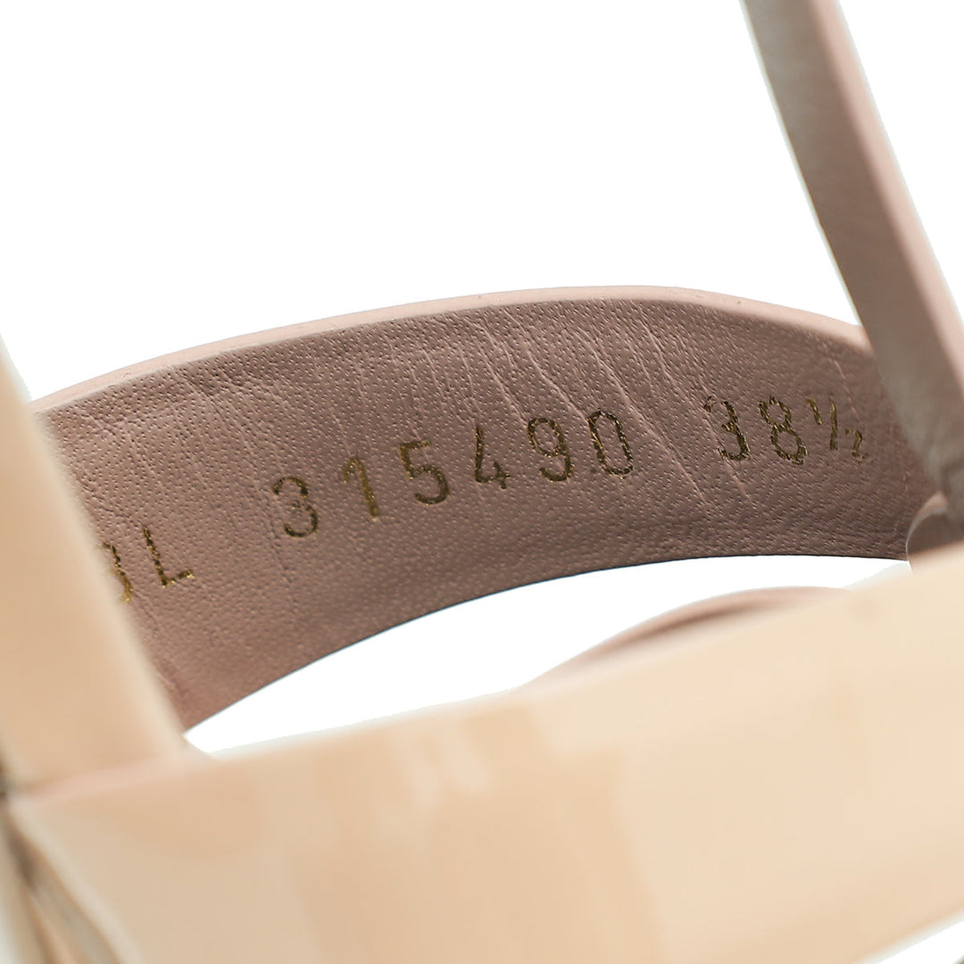 YSL Nude Tribute Sandal 38.5