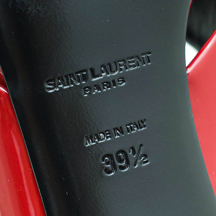 YSL Red Loulou Criss Cross Sandals 39.5