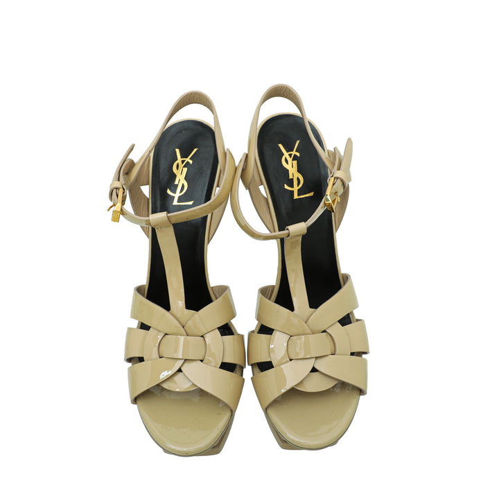 YSL Beige Tribute Sandal 40