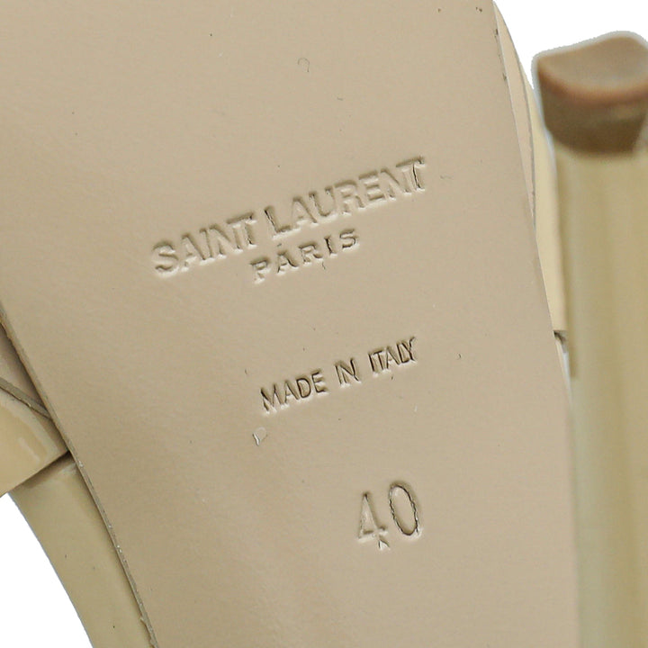 YSL Beige Tribute Sandal 40