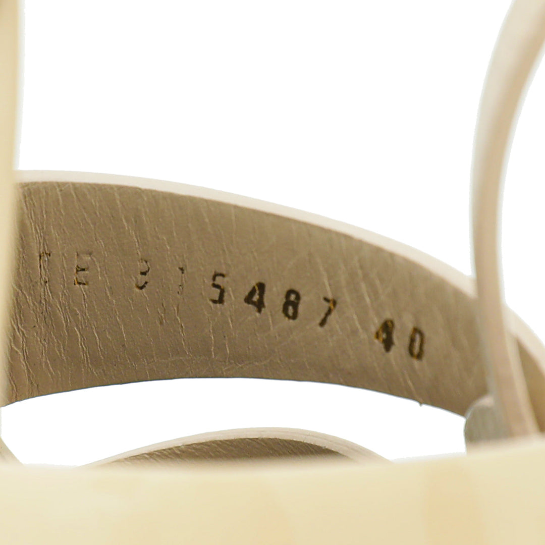YSL Beige Tribute Sandal 40
