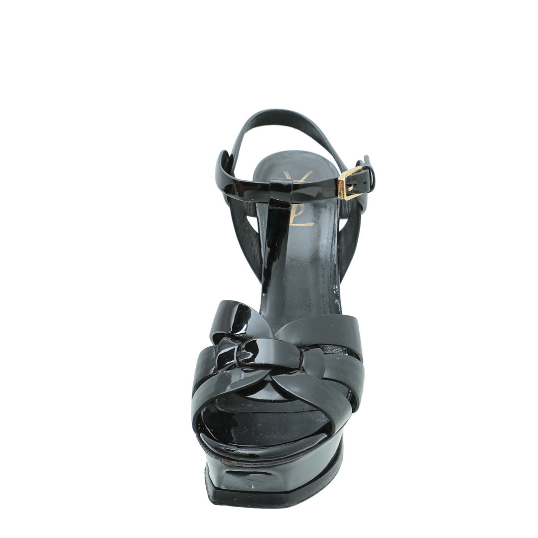 YSL Black Tribute Sandal 37.5