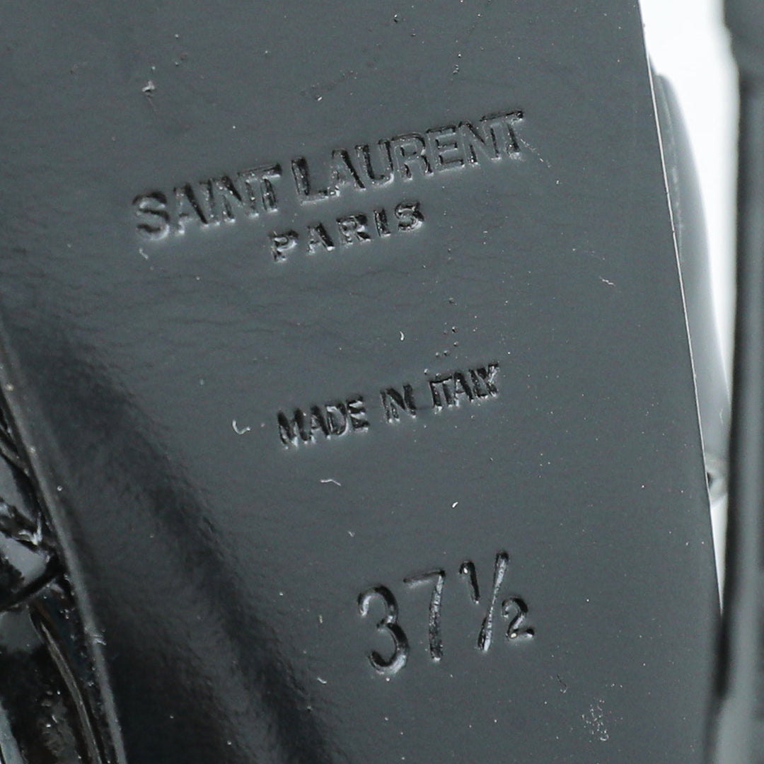 YSL Black Tribute Sandal 37.5