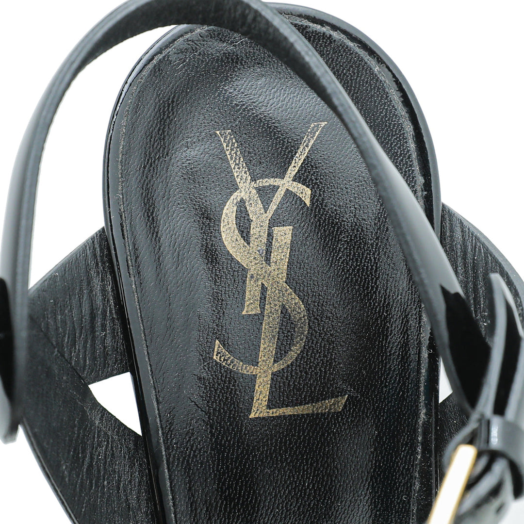 YSL Black Tribute Sandal 37.5