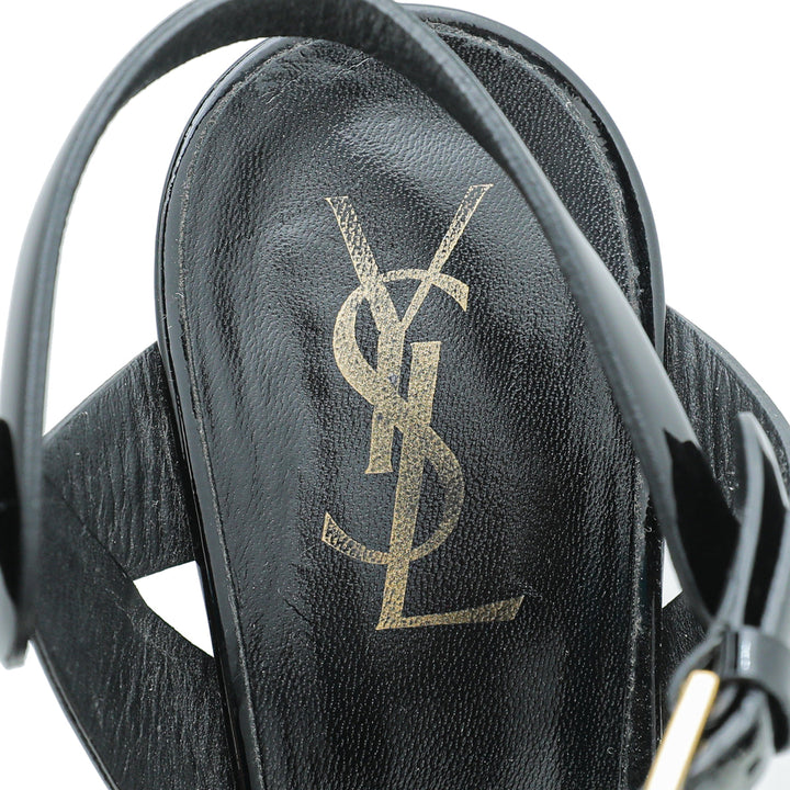 YSL Black Tribute Sandal 37.5