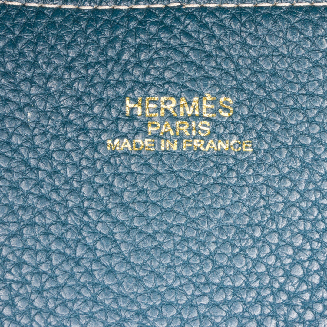Blue Top quality Hermes Reversible Double Sens 45 Tote Bag