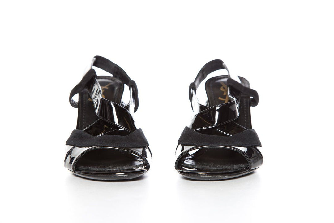 Yves Saint Laurent Black Patent Sandals SZ 36