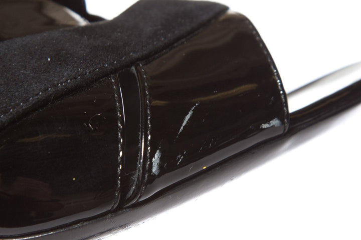 Yves Saint Laurent Black Patent Sandals SZ 36