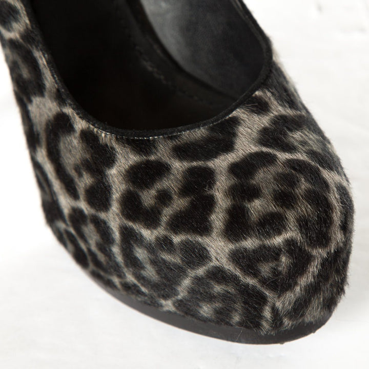 Yves Saint Laurent Grey Ponyhair Tribute Two Pumps SZ 39
