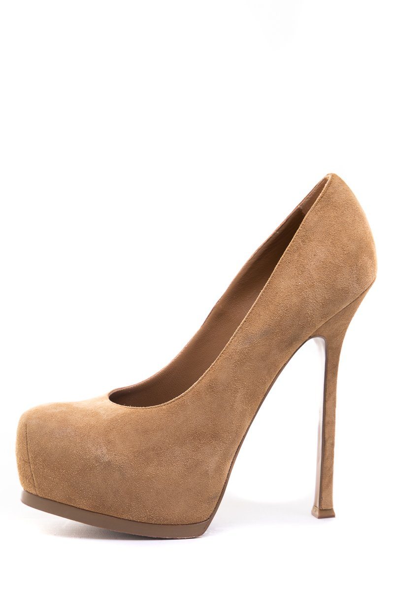 Yves Saint Laurent Tribute Two Sz 39.5 Beige Heels